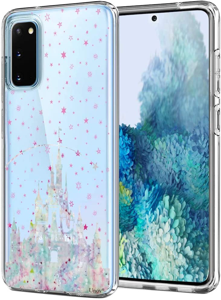 Slim Embossed Pattern Protective Back Cover for Samsung Galaxy S20 5G 6.2in (Watercolor Castle) - e4cents