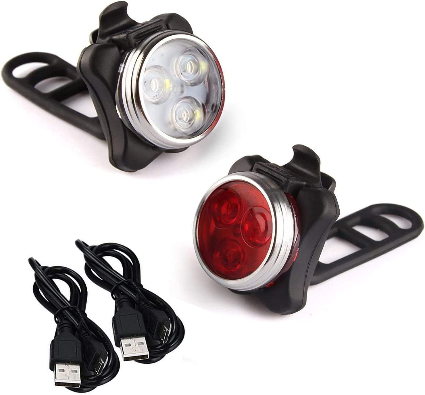 Rechargeable LE Super Bright Bicycle Lights Front and Back (LNC)
