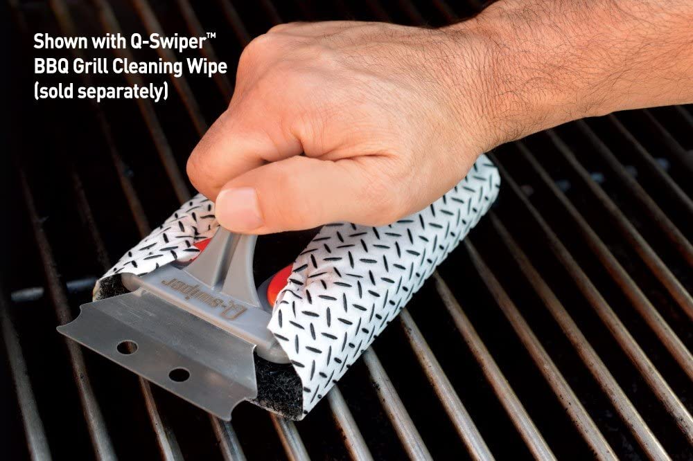Q-Swiper BBQ Grill Brush with Stainless Steel Scraper. - e4cents