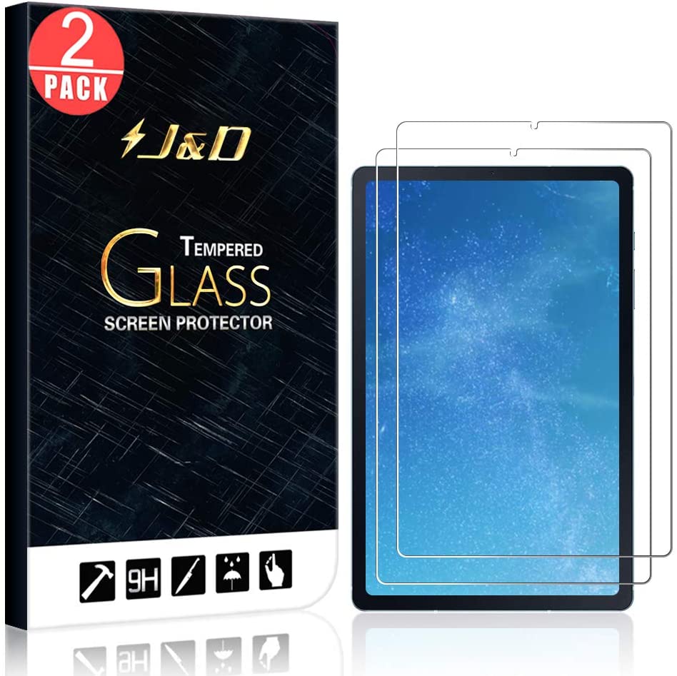 J&D Compatible for Samsung Galaxy Tab S6 Lite Glass Screen Protector (2-Pack). - e4cents