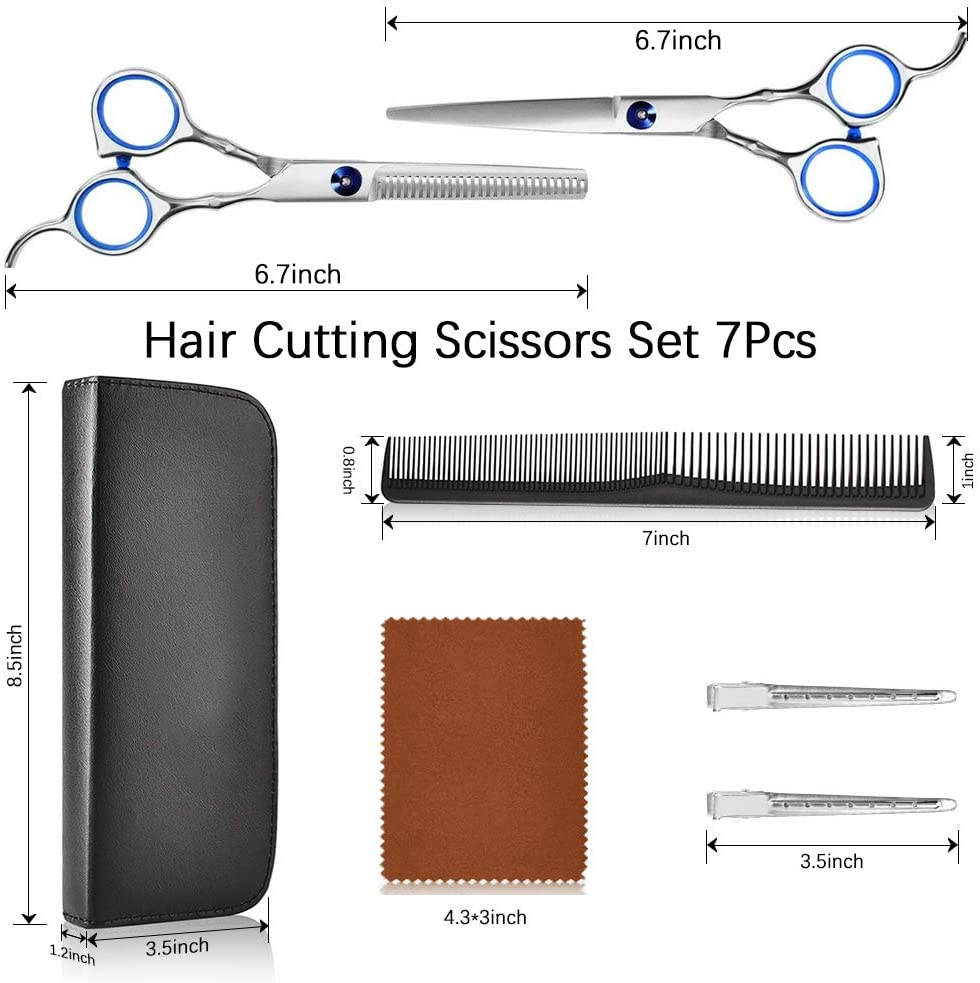 Stainless Steel Hair Cutting Shears Set Kit for Women
