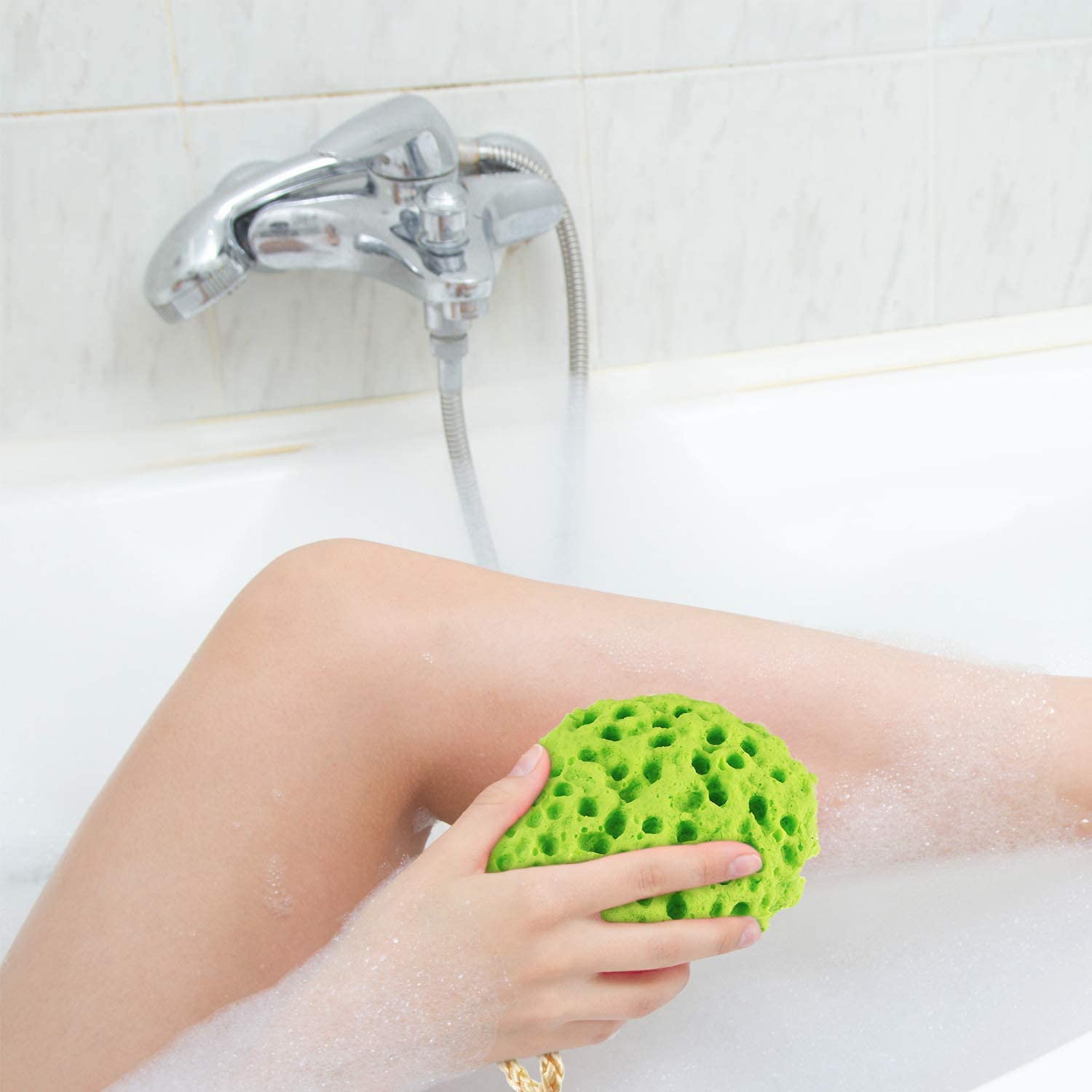 4 Pieces Bath Sponges Loofahs Shower Sponges Exfoliating Scrubber. - e4cents