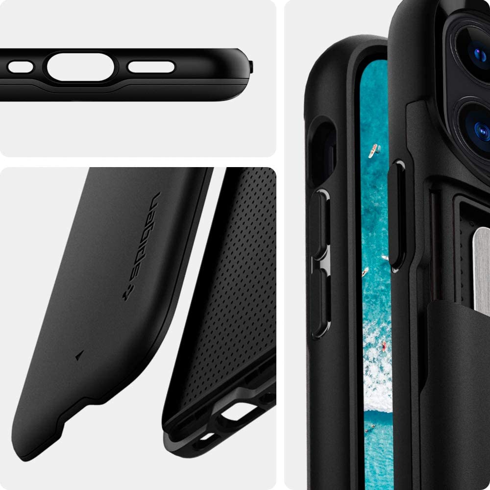 Spigen Slim Armor CS Designed for iPhone 12 Mini Case (2020) - Black - e4cents