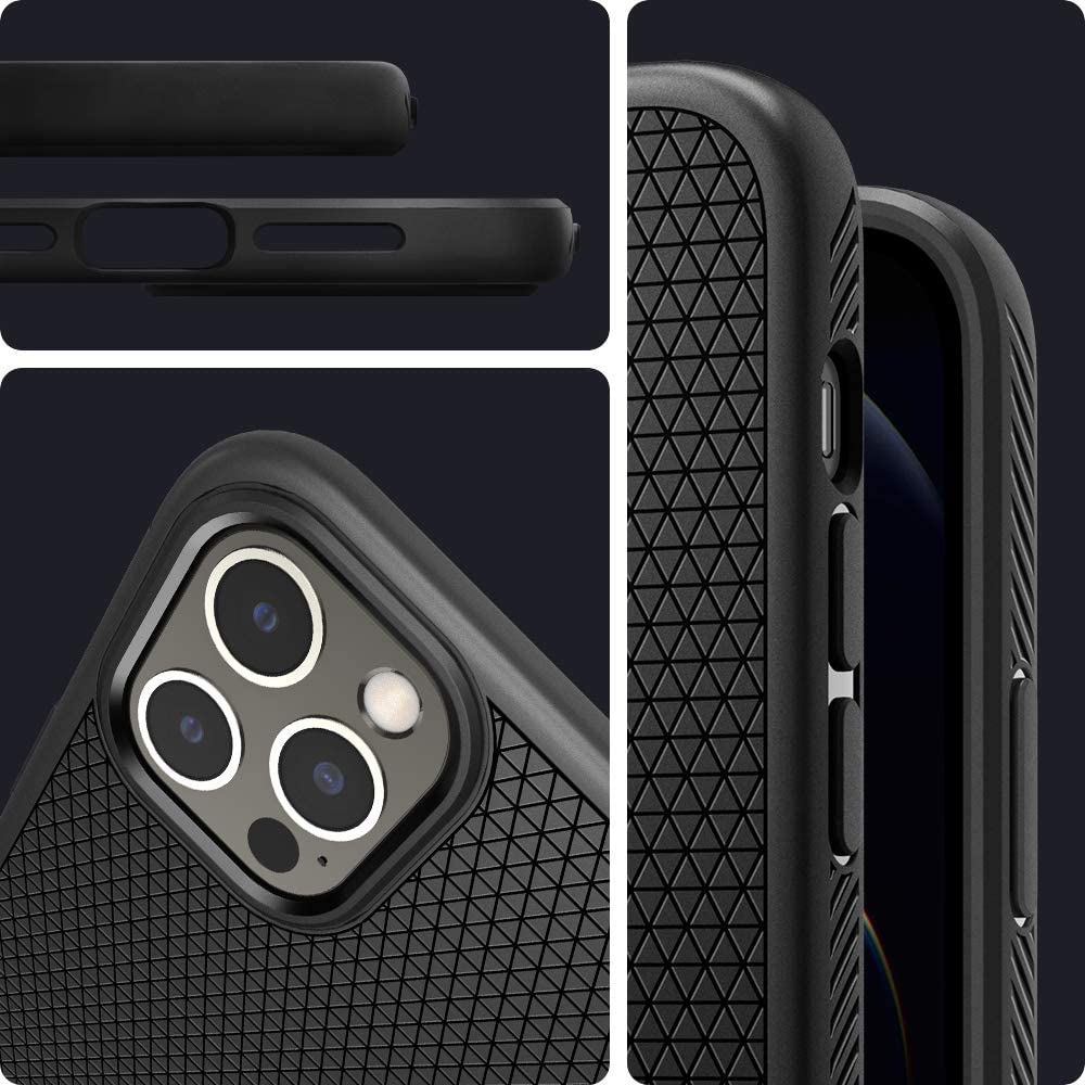 Spigen Liquid Air Armor Designed for iPhone 12 Pro Max Case (2020) - Matte Black - e4cents