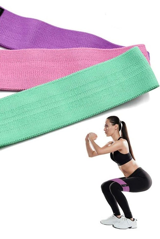 Resistance Bands, Exercise Bands for Legs and Butt, Non Slip Workout Bands, Thick Booty Bands Set with 3 Resistant Levels for Women, Stretch Fitness Bands Multi Purposes for Glute, Thigh… -