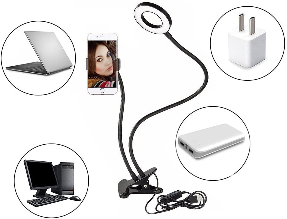 Selfie Ring Light with Cell Phone Holder Stand for Live Stream on social media - e4cents