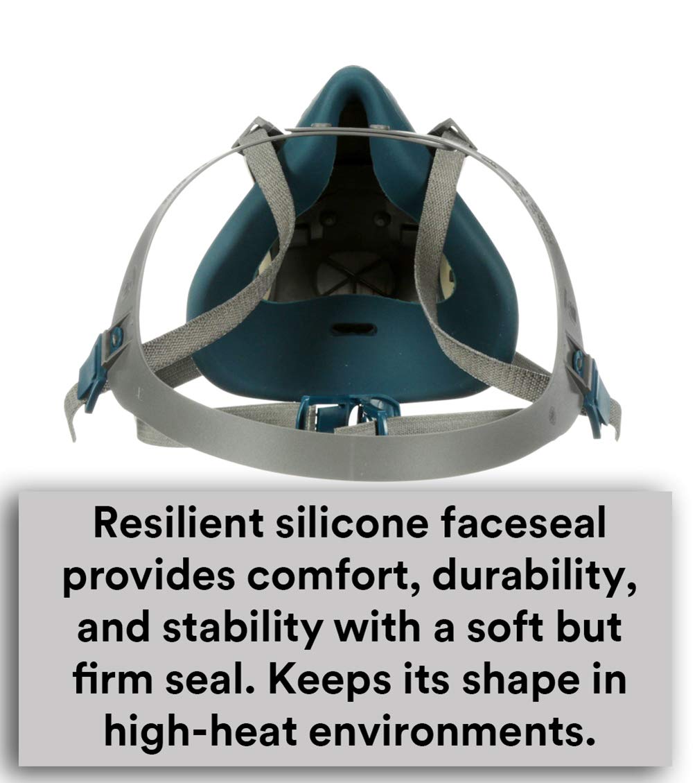 3M™ Quick Latch Rugged Comfort Half Facepiece Reusable Respirator, 6502QL, Medium (1 of Medium) - e4cents