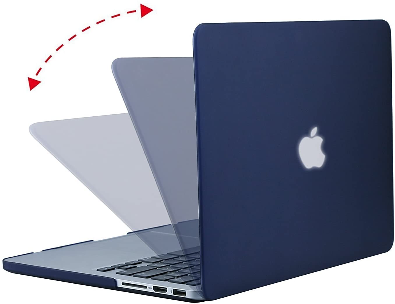 NAVY BLUE -  MacBook Air 13 inch Case 2018 -2020 Release. Plastic Pattern Hard Shell  Only Compatible with MacBook Air 13. - e4cents