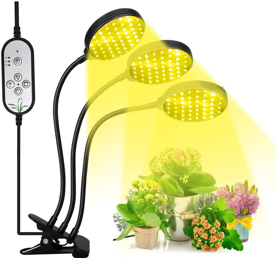 INDOOR Grow Light for plants LED lamp bulbs full Spectrum with 3 heads.