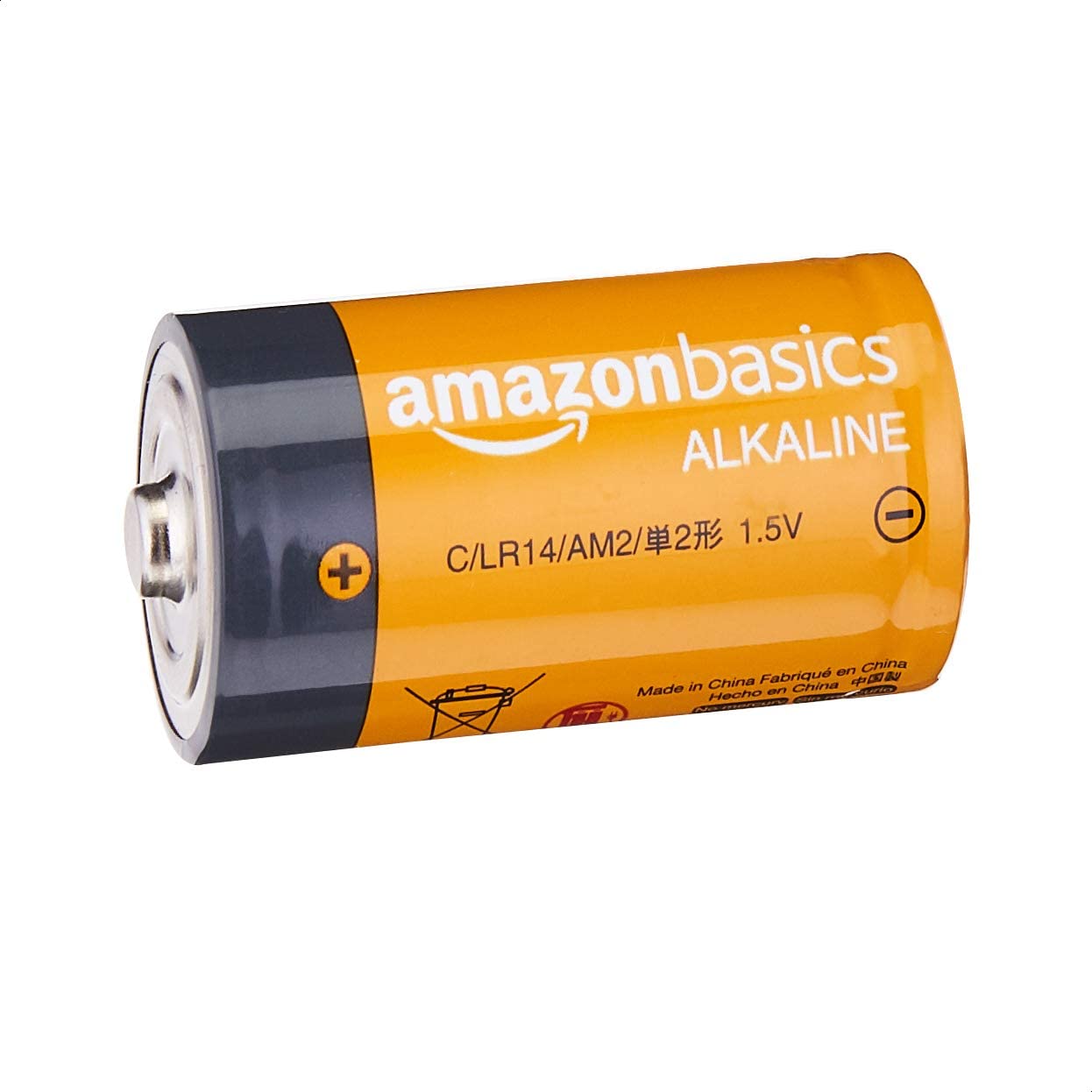 Amazon Basics 5 Pack C Cell All-Purpose Alkaline Batteries, 5-Year Shelf Life (LNC)