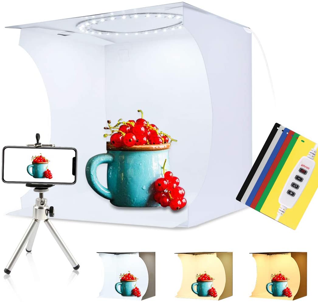 Portable Ring Light Photo Studio Light Box, Photography Shooting Light Tent Kit  + 6 backdrops.