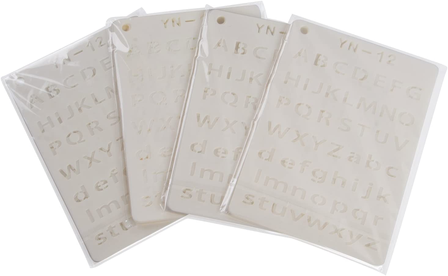 12 Pack Letter and Number Stencils Alphabet  for A5 Bullet Journal Supplies and painting.  (NC)