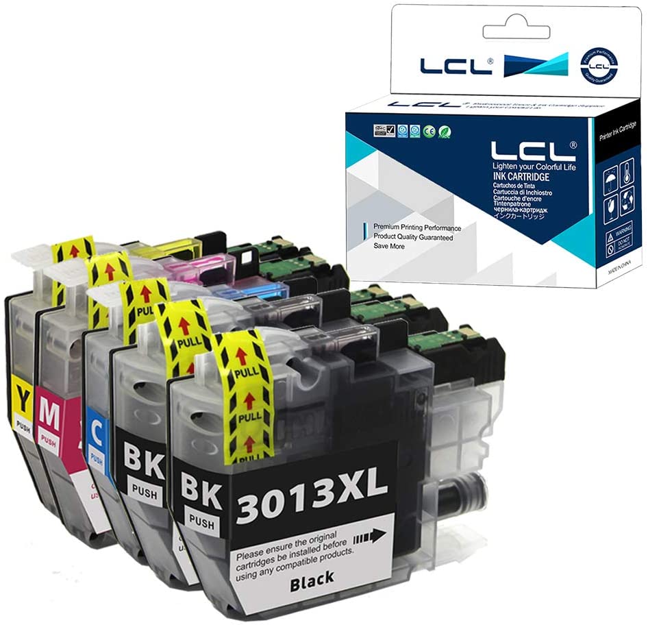 LCL Compatible for Brother LC3013 LC-3013 LC3013BK LC30133PKS LC-3013BK LC3013C LC3013M LC3013Y High Yield - e4cents