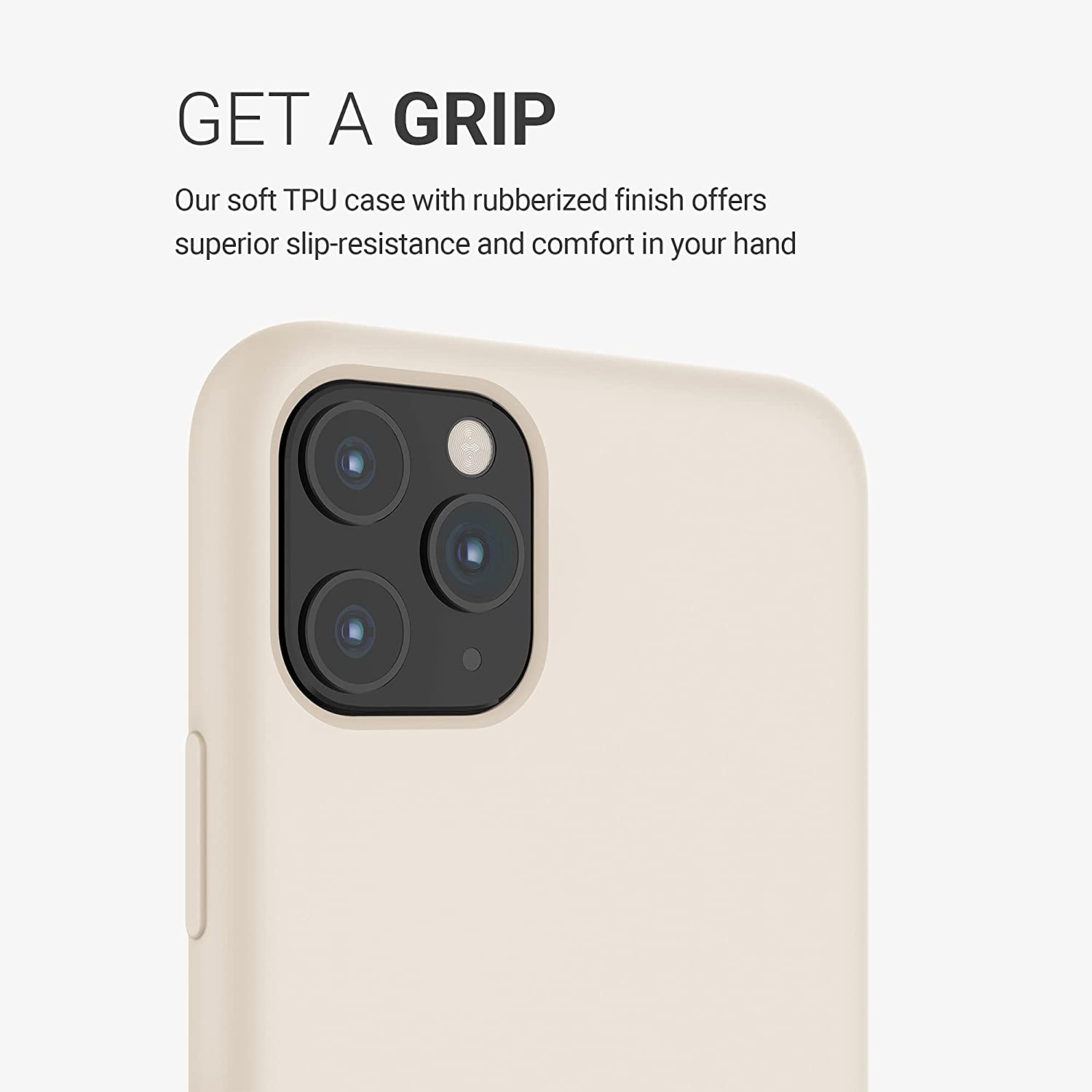 kwmobile TPU Silicone Case Compatible with Apple iPhone 11 Pro Max - Case Slim Protective Phone Cover with Soft Finish - Cream - e4cents