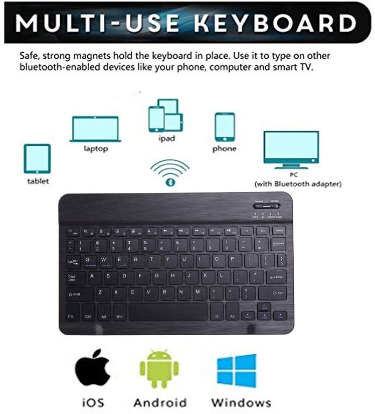 Slim Keyboard Case for Samsung Galaxy Tab S6 Lite 10.4'' 2020 Model - e4cents