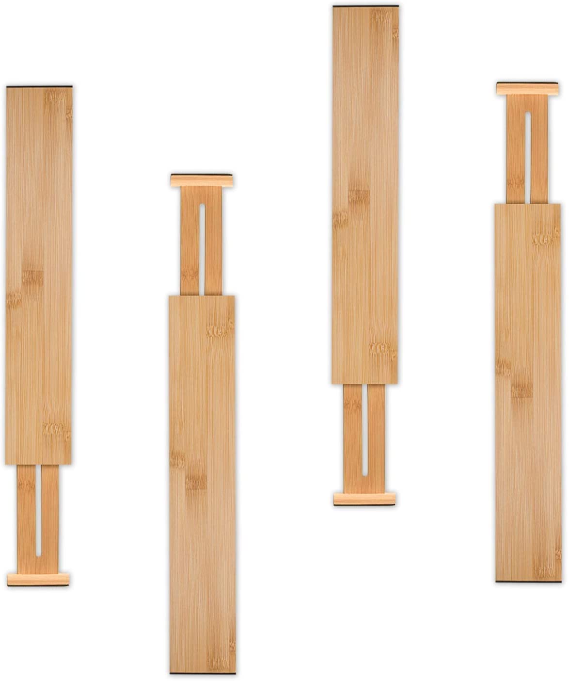 Utoplike 4 Pack Bamboo Kitchen Drawer Dividers - e4cents