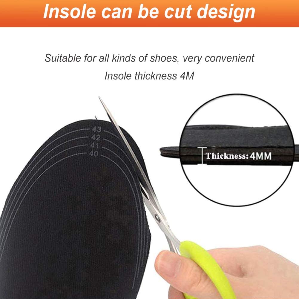 Heated Shoes Insoles, USB Insoles, Thermal Soles, Winter Foot Warmers, Trimmable warm insoles for men and women, Size (41-46) - e4cents