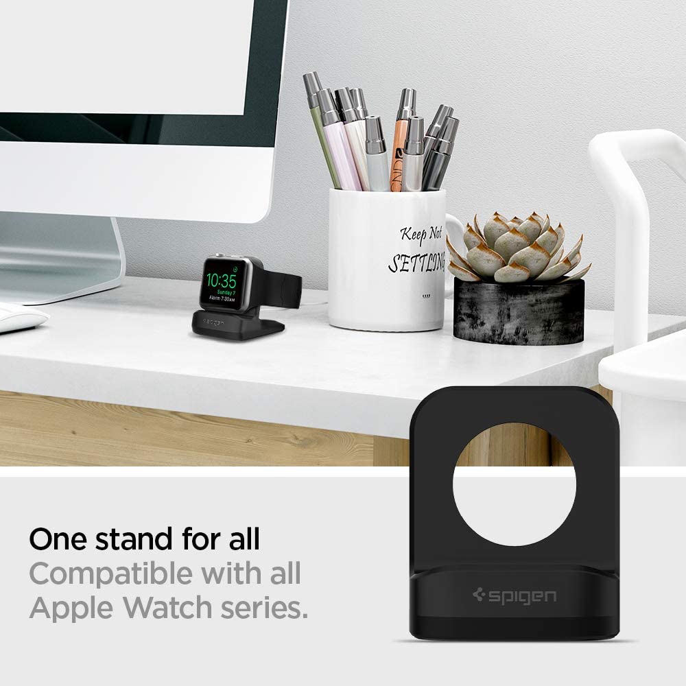 Spigen S350 Designed for Apple Watch Stand for 44mm/40mm Series 6/SE/5/4 and 42mm/38mm Series 3/2/1 - Black - e4cents