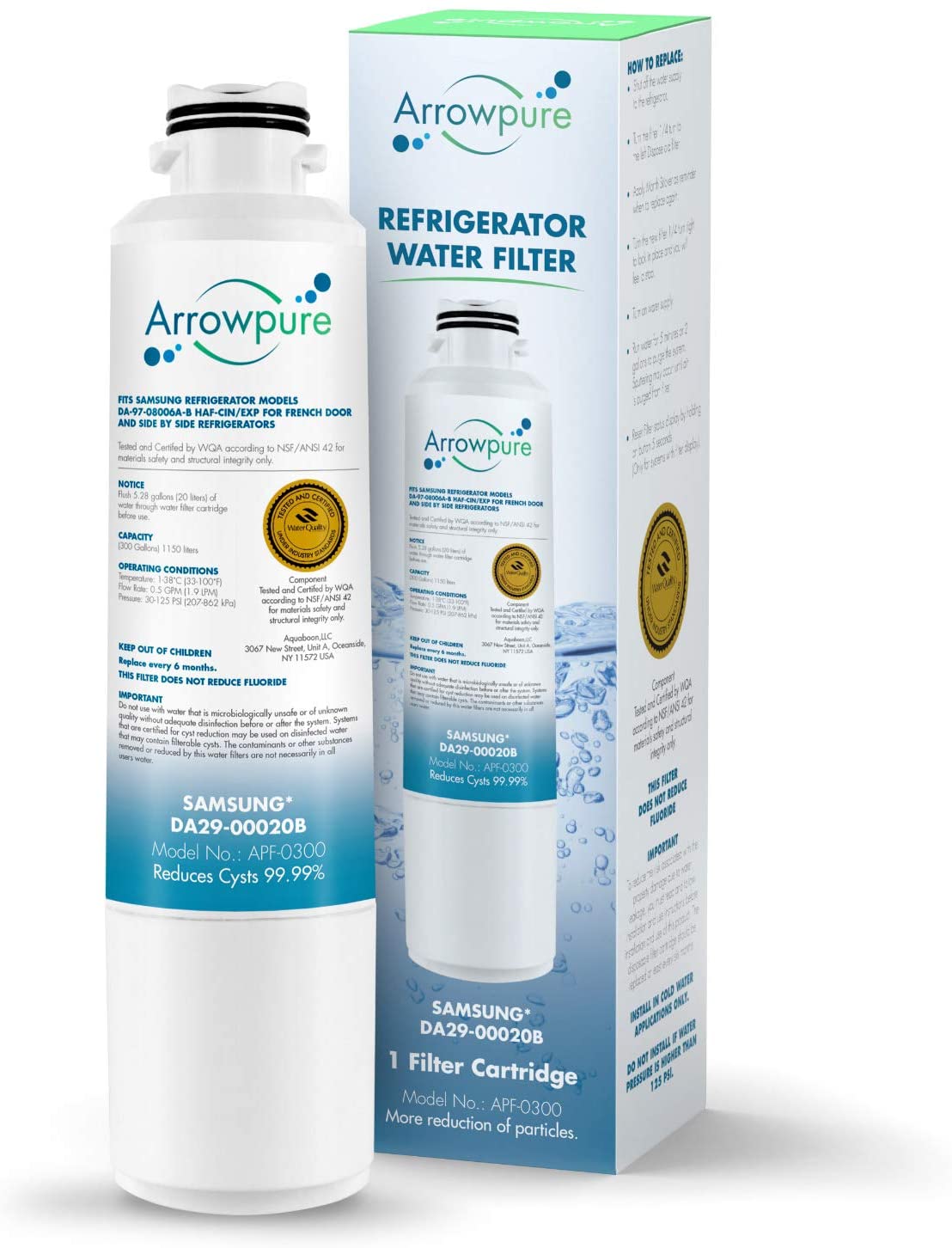 Arrowpure DA29-00020B Refrigerator Water Filter Replacement Cartridge. - e4cents