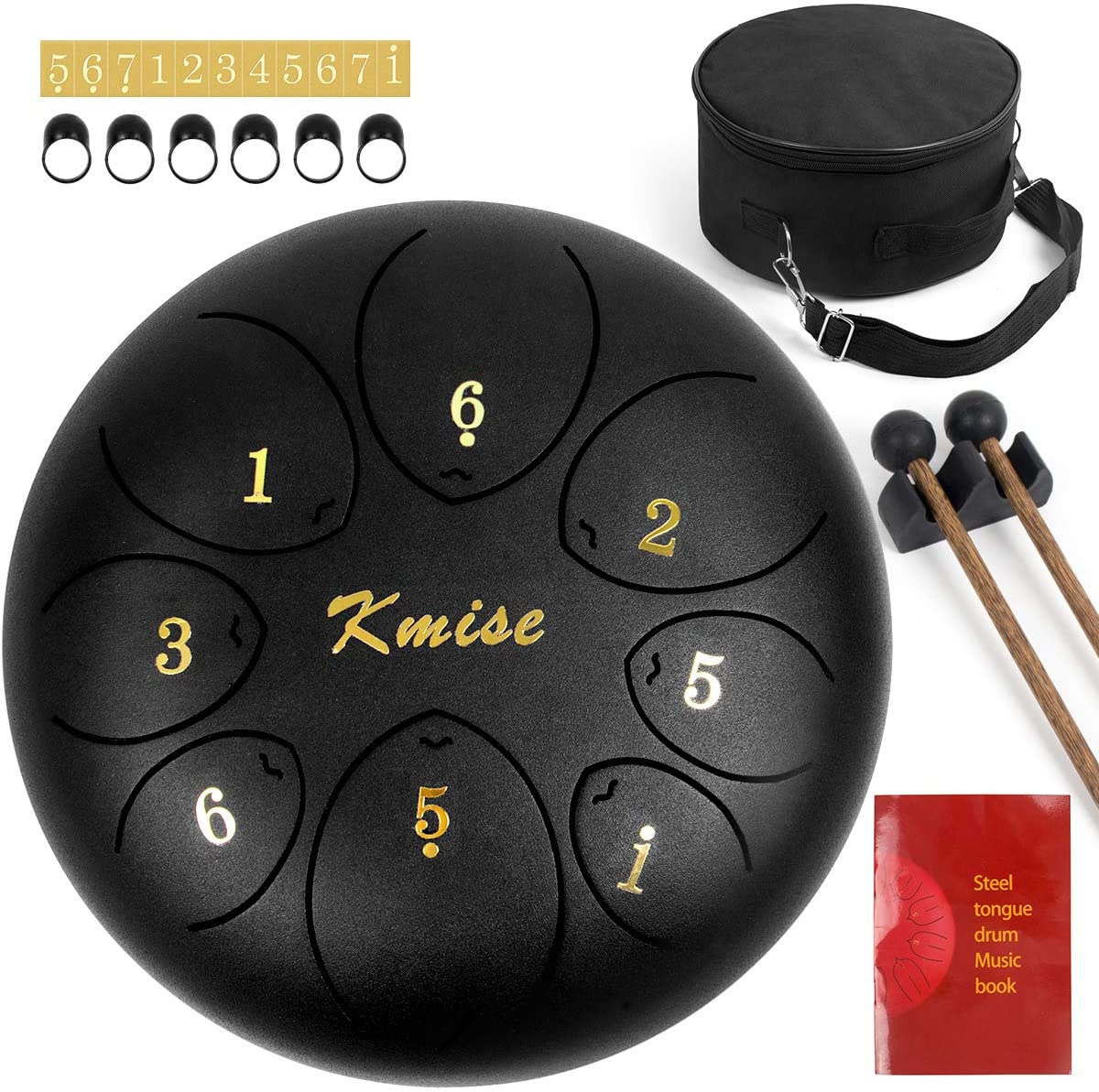 Steel Tongue Drum,Kmise Handpan Drum C Key with Carry Bag Music Book for Beginners Adult Kids