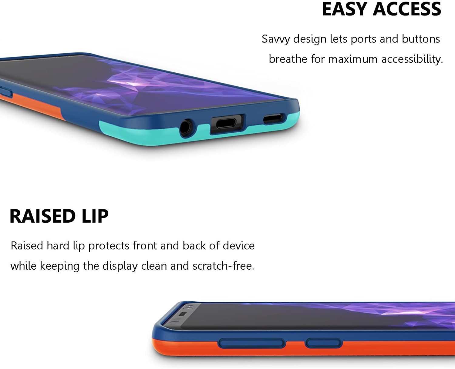 Samsung Galaxy S9 Case, Shock Absorbing Hybrid Best Impact Defender. - e4cents