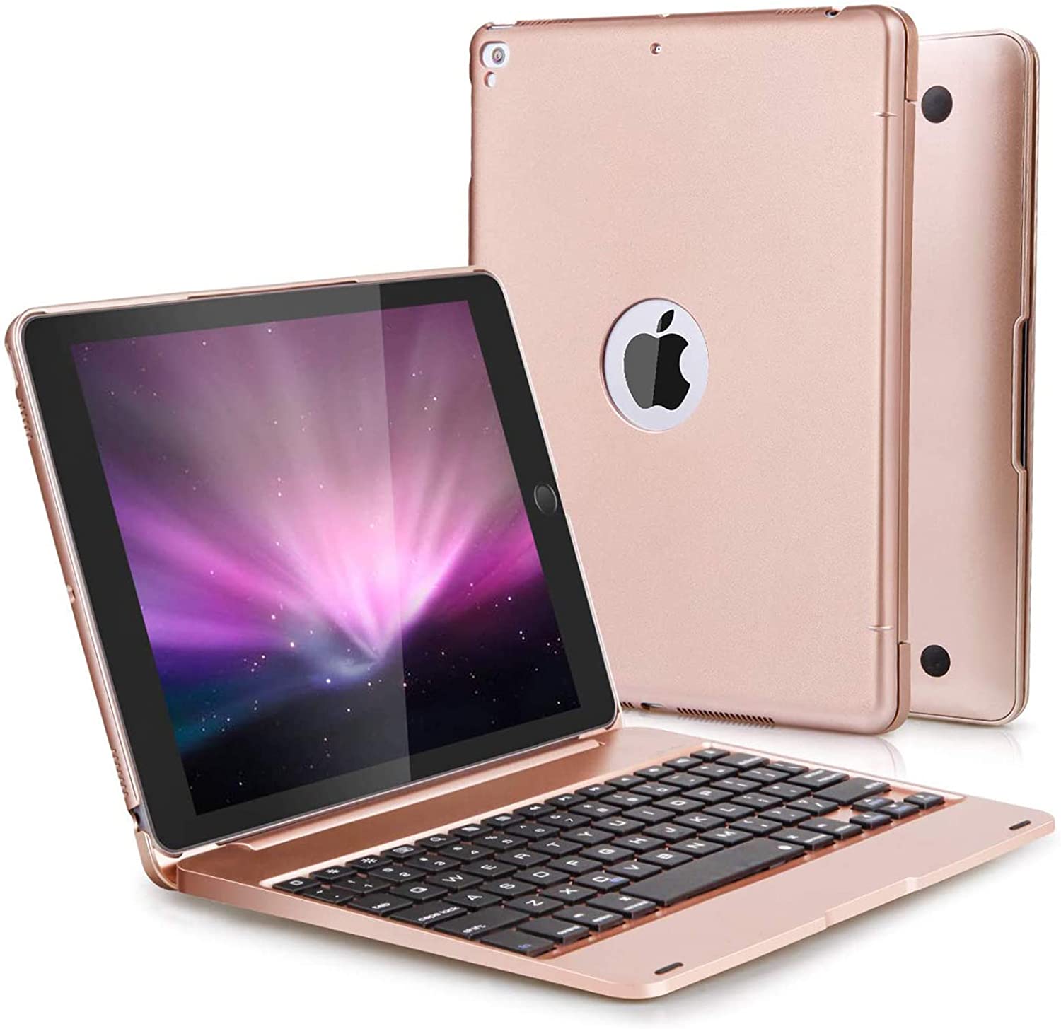 FREE - Wireless Bluetooth 3.0 Keyboard Case for iPad 9.7 Inches - ABS Material [78 Keys] with Auto Sleep/Wake Smart Case ( Gold). - e4cents