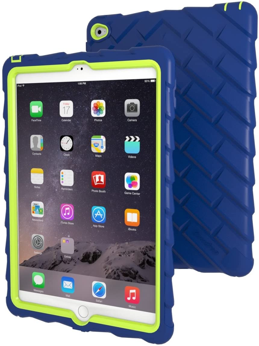 Gumdrop Cases Droptech for Apple iPad Air 2 Rugged Tablet Case Shock Absorbing Cover Royal Blue/Lime A1566, A1567 - e4cents