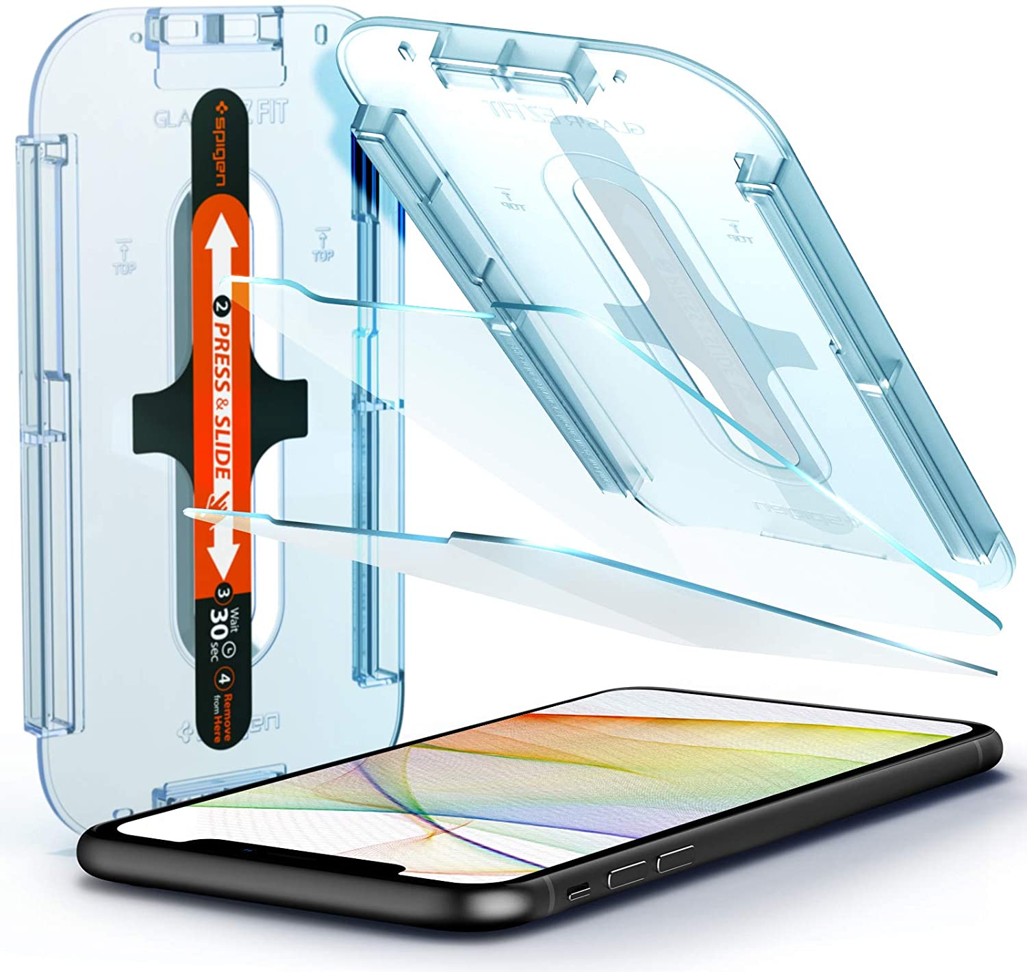 Spigen Tempered Glass Screen Protector [Glas.tR EZ Fit] designed for iPhone 11 / iPhone XR [6.1 inch] [Case Friendly] - 2 Pack - e4cents