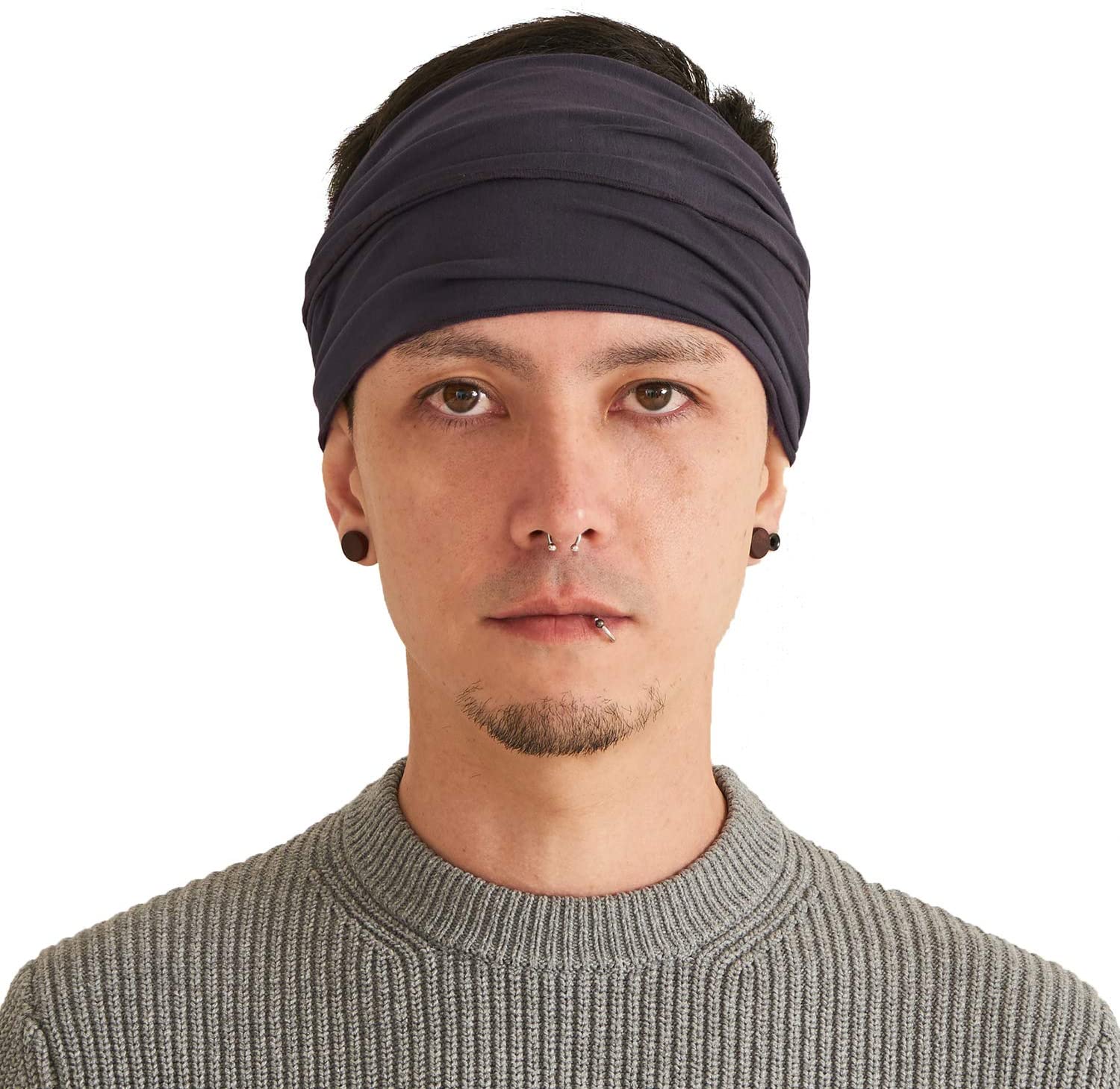FREE - Dark Gray Japanese Bandana Headbands for Men and Women.