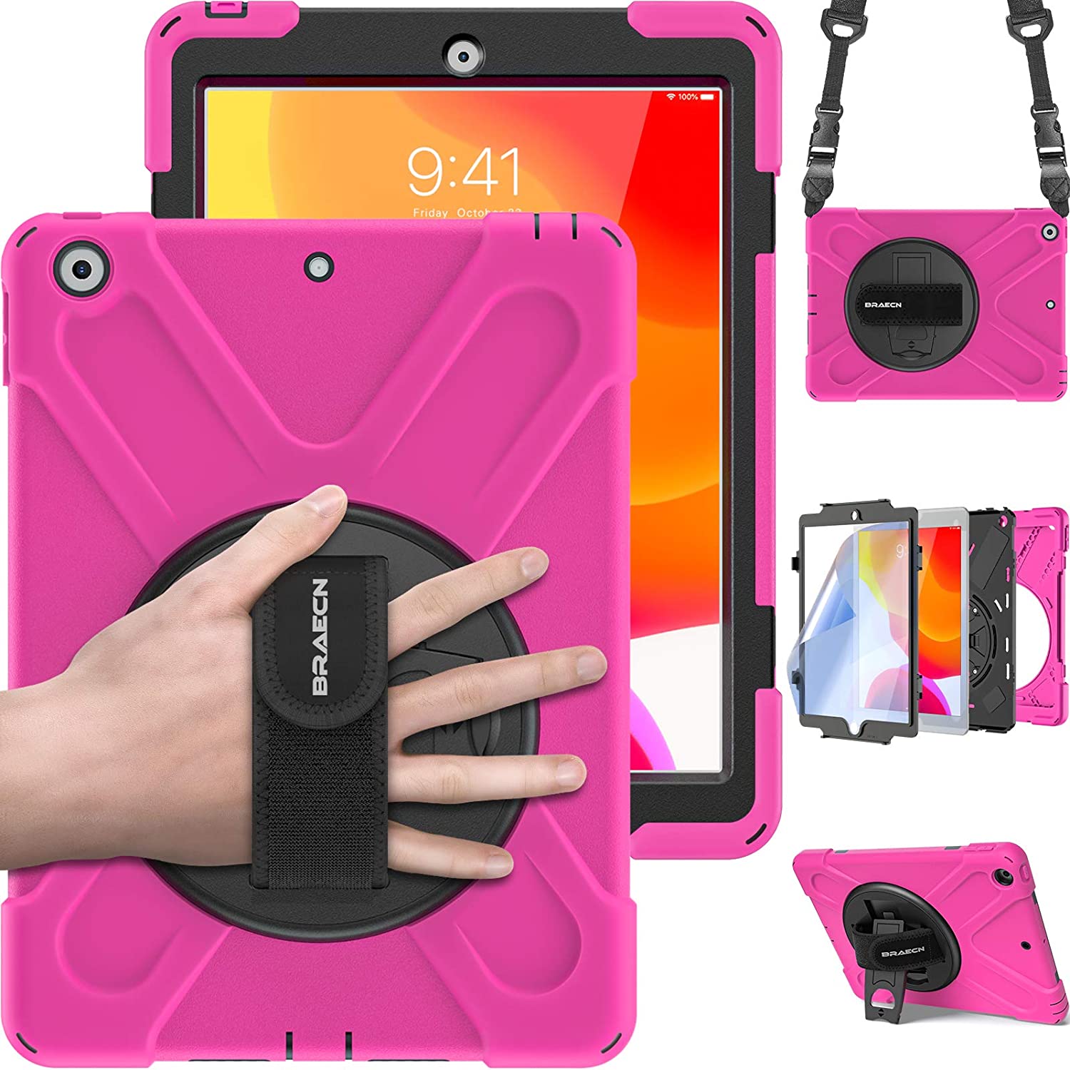 BRAECN iPad 9.7 2018/2017 Case, iPad 5th/6th Generation Case[Heavty Duty] Drop Proof Shockproof Protective Rugged Cover . - e4cents