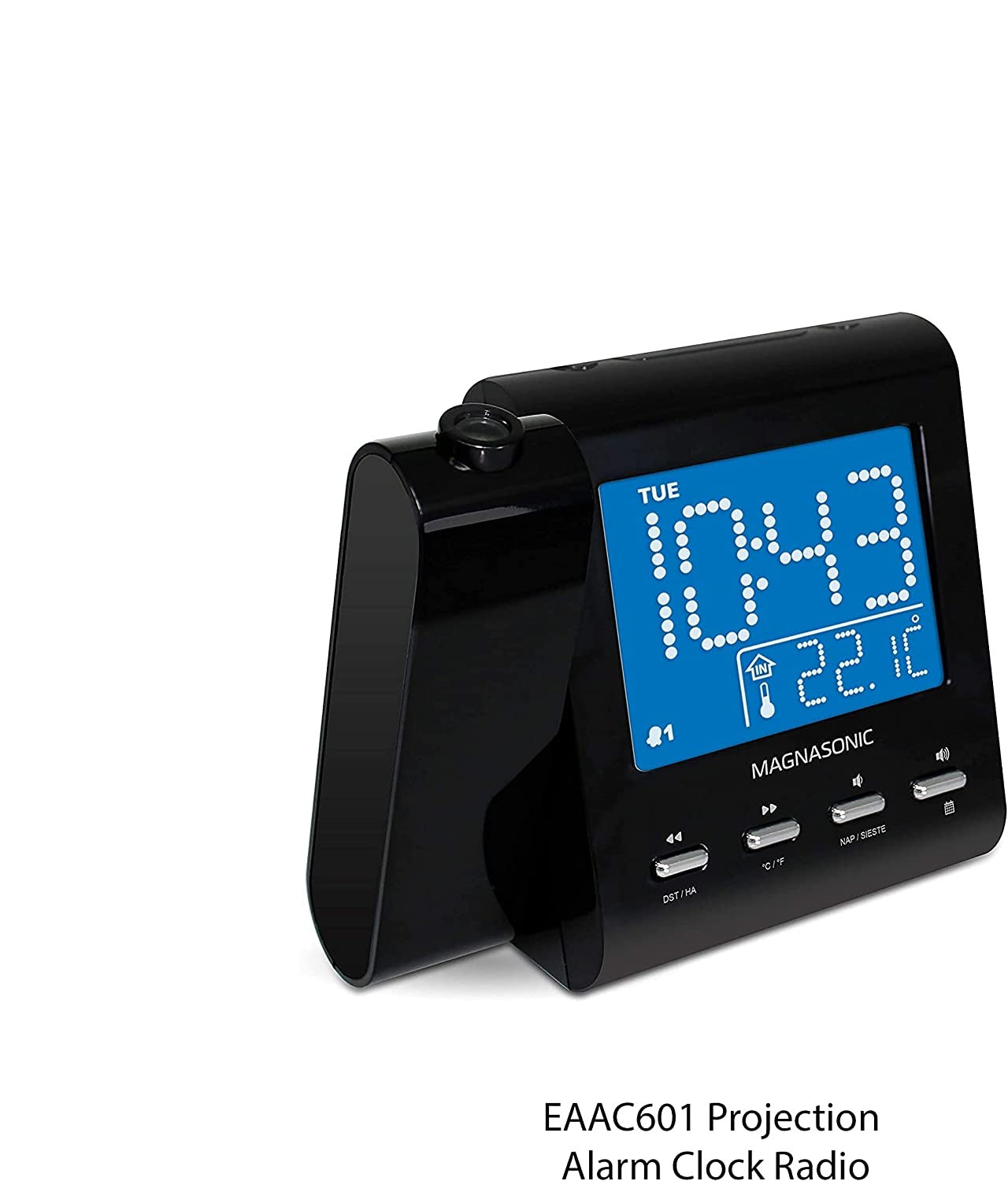 Magnasonic Projection Alarm Clock with AM/FM Radio, Battery Backup  (NC)