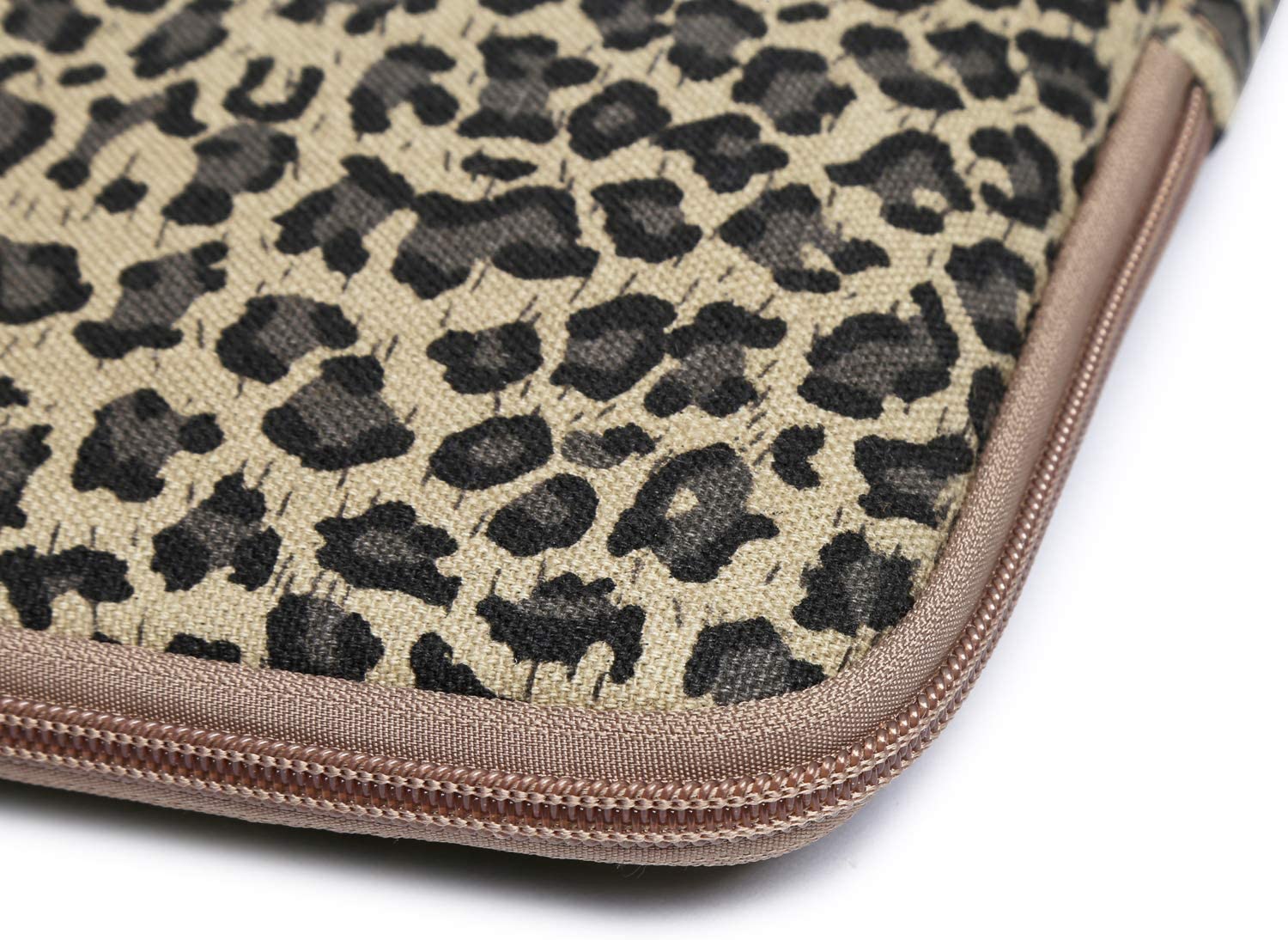 Yellow Leopard Spot Canvas Fabric Zipper Laptop Sleeve Case Cover for All 13 14 15 inch Computers - e4cents
