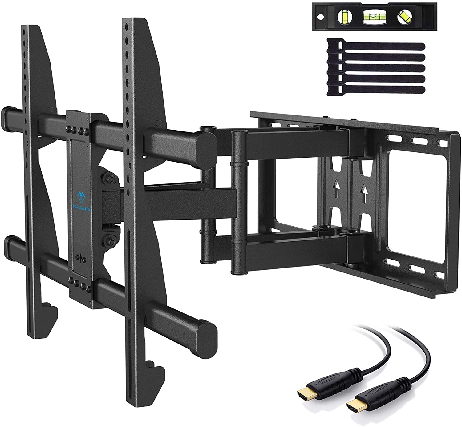 PERLESMITH TV Wall Mount Bracket Full Motion Dual Articulating Arm. - e4cents