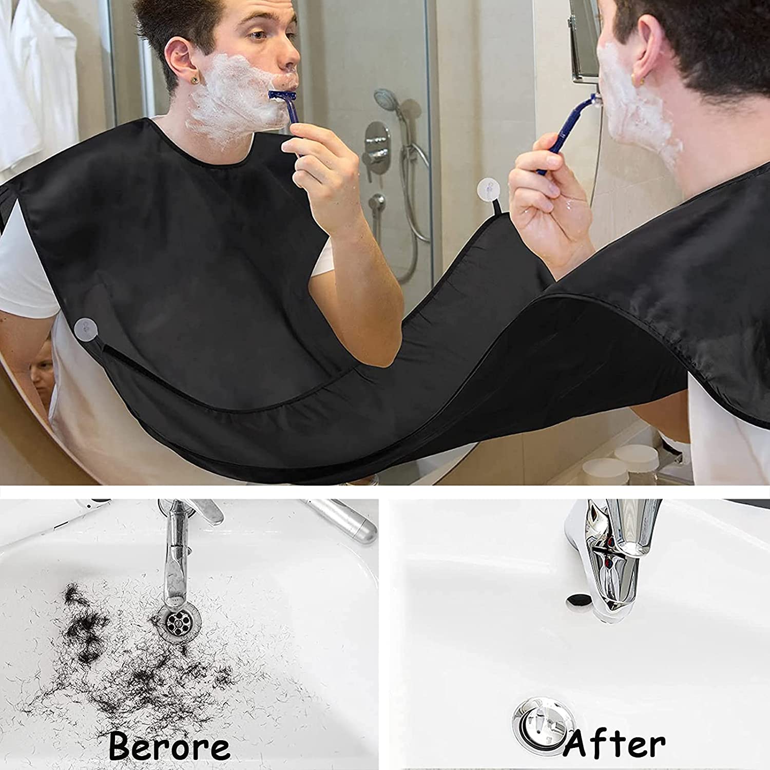 FREE - Beard King Bib Beard Apron, Beard Hair Catcher for Men Shaving & Trimming.