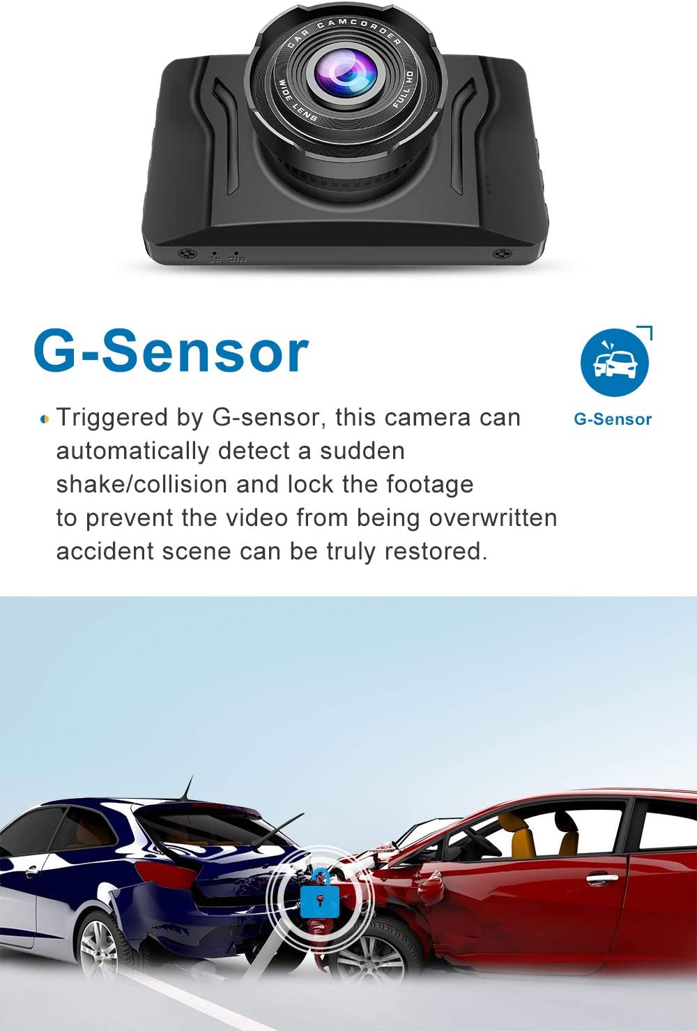 New Version Car Camera Recorder 3.2Inch Screen Dashboard Camera with 170°Wide Angle - e4cents