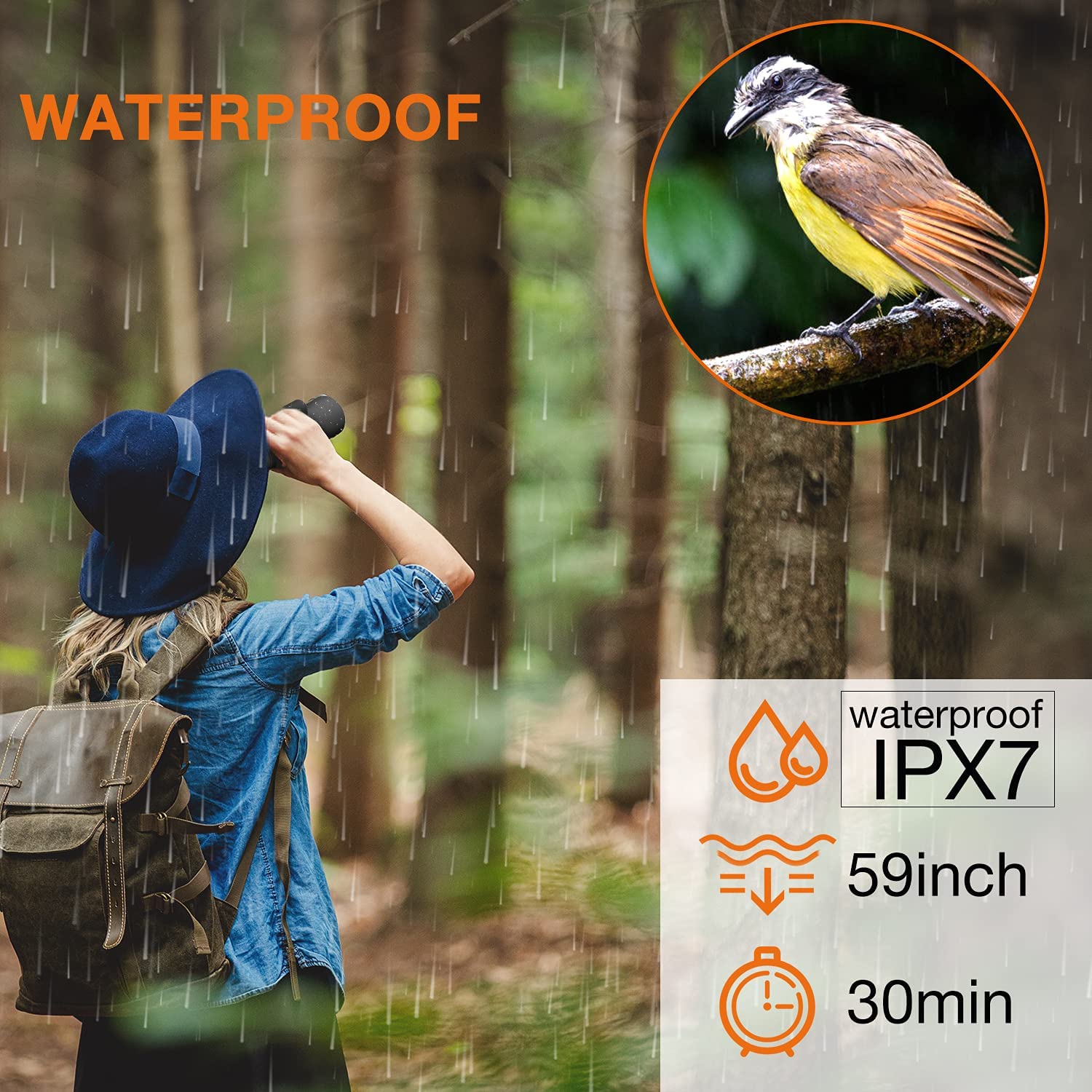 Waterproof HD Monocular Telescope - 12X50 made with Eco-Friendly Materials. - (LNC)