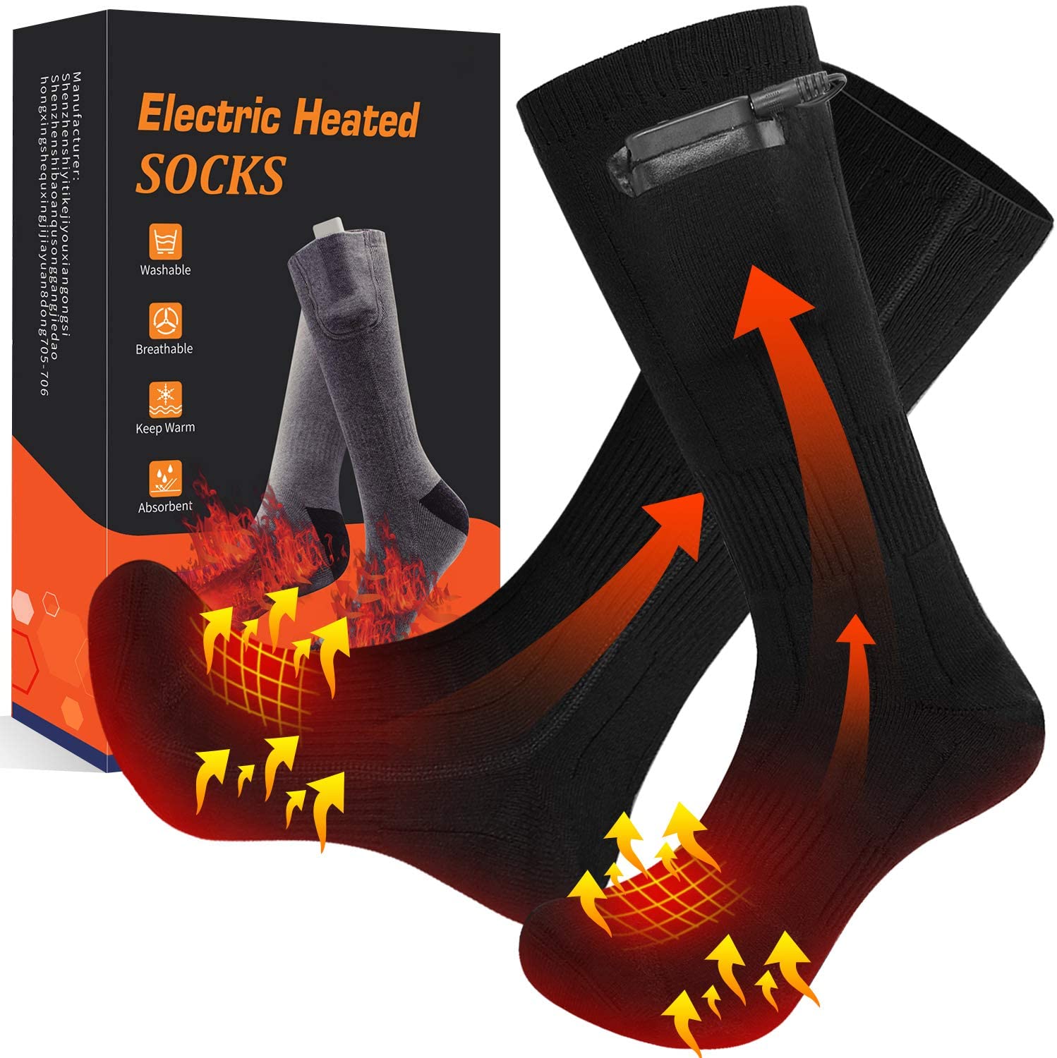 Heated Socks, Double-Sided Electric Socks. - e4cents