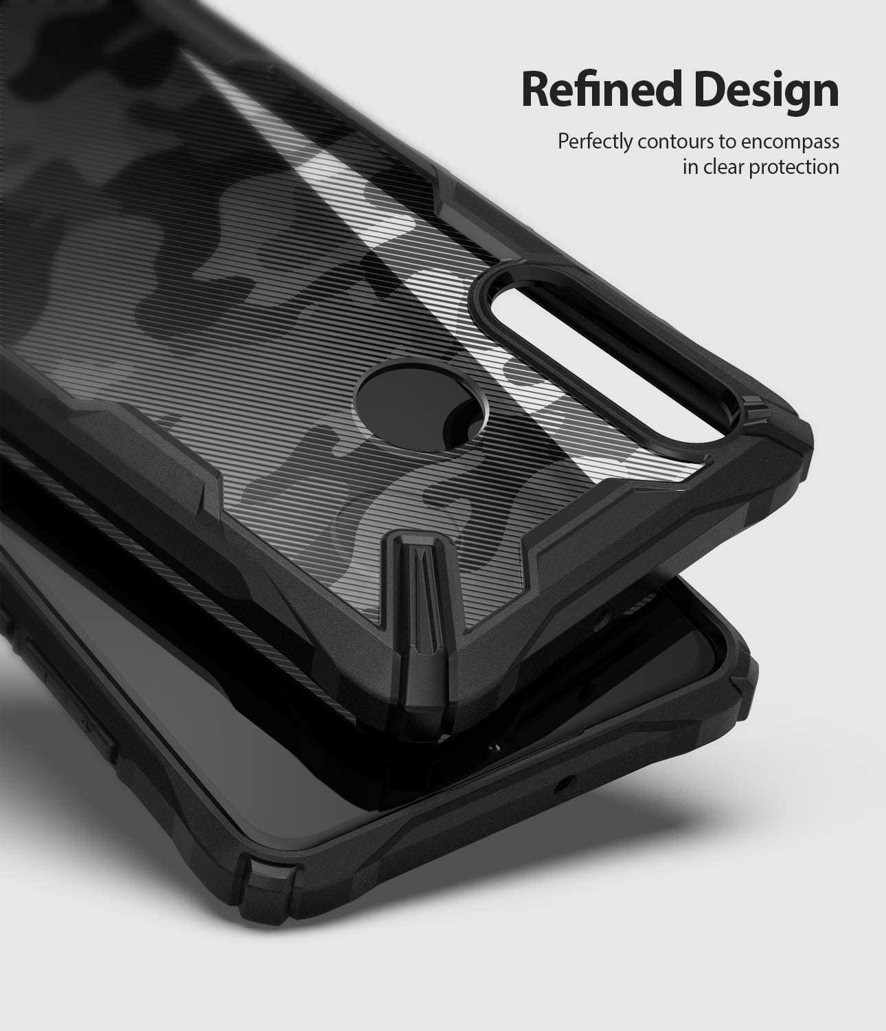 Ringke Fusion-X Compatible with Huawei P30 Lite Case - Camo Black - e4cents