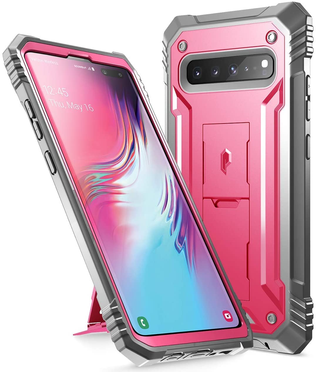 Galaxy S10 5G Rugged Case with Kickstand, Poetic Full-Body Dual-Layer Shockproof Protective Cover - e4cents