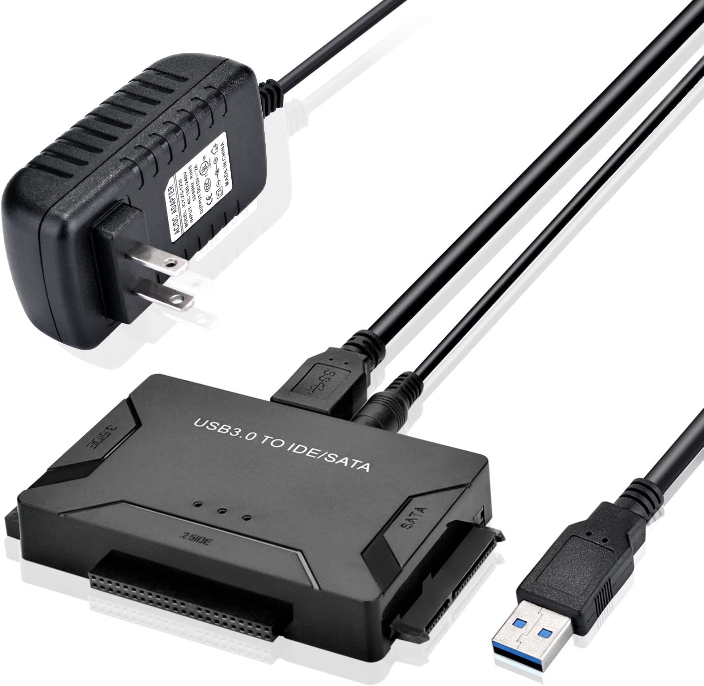 USB 3.0 to IDE/SATA Converter Adapter with Power Switch for 2.5"/3.5"  (LNC).