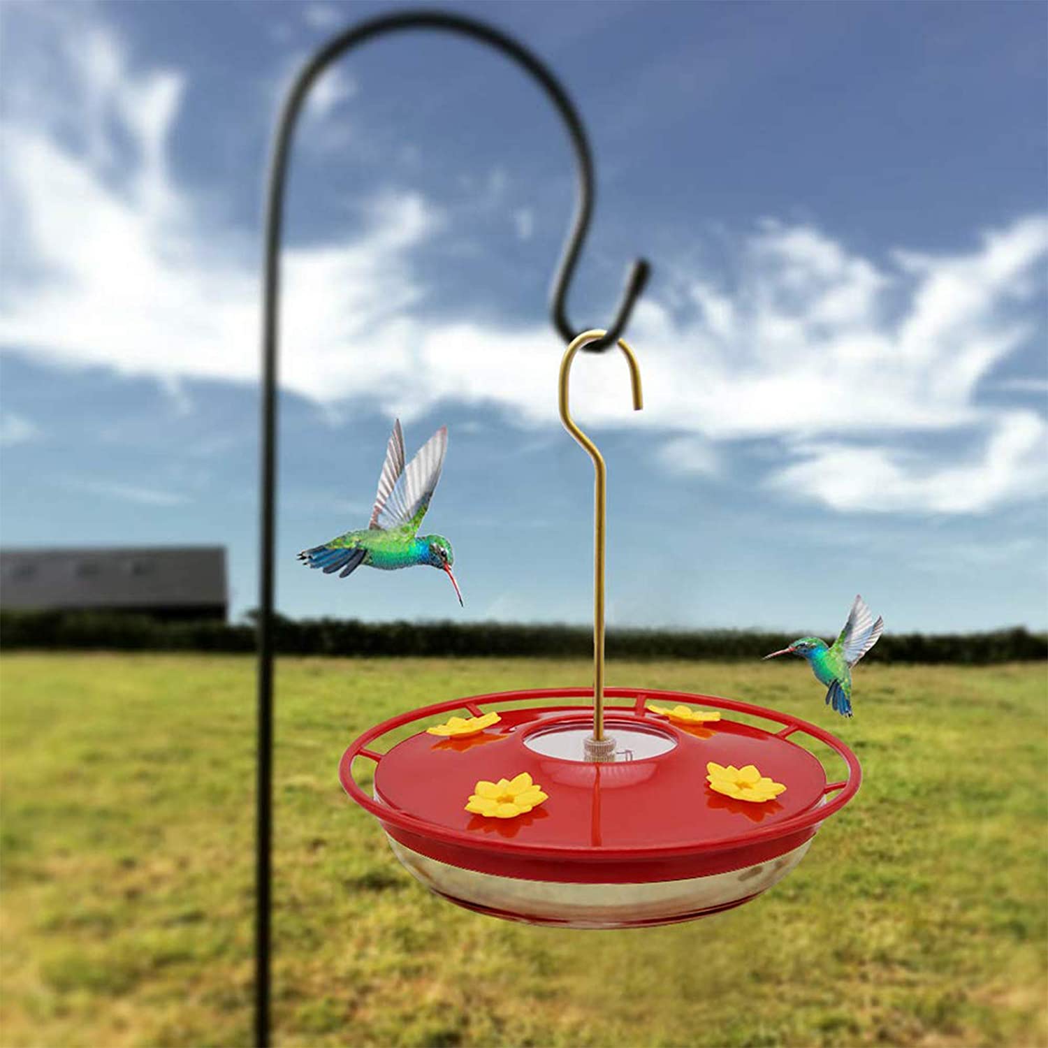 Hummingbird Feeder, Flower Bird Feeder with 8 Feeding Stations for Outdoors - e4cents