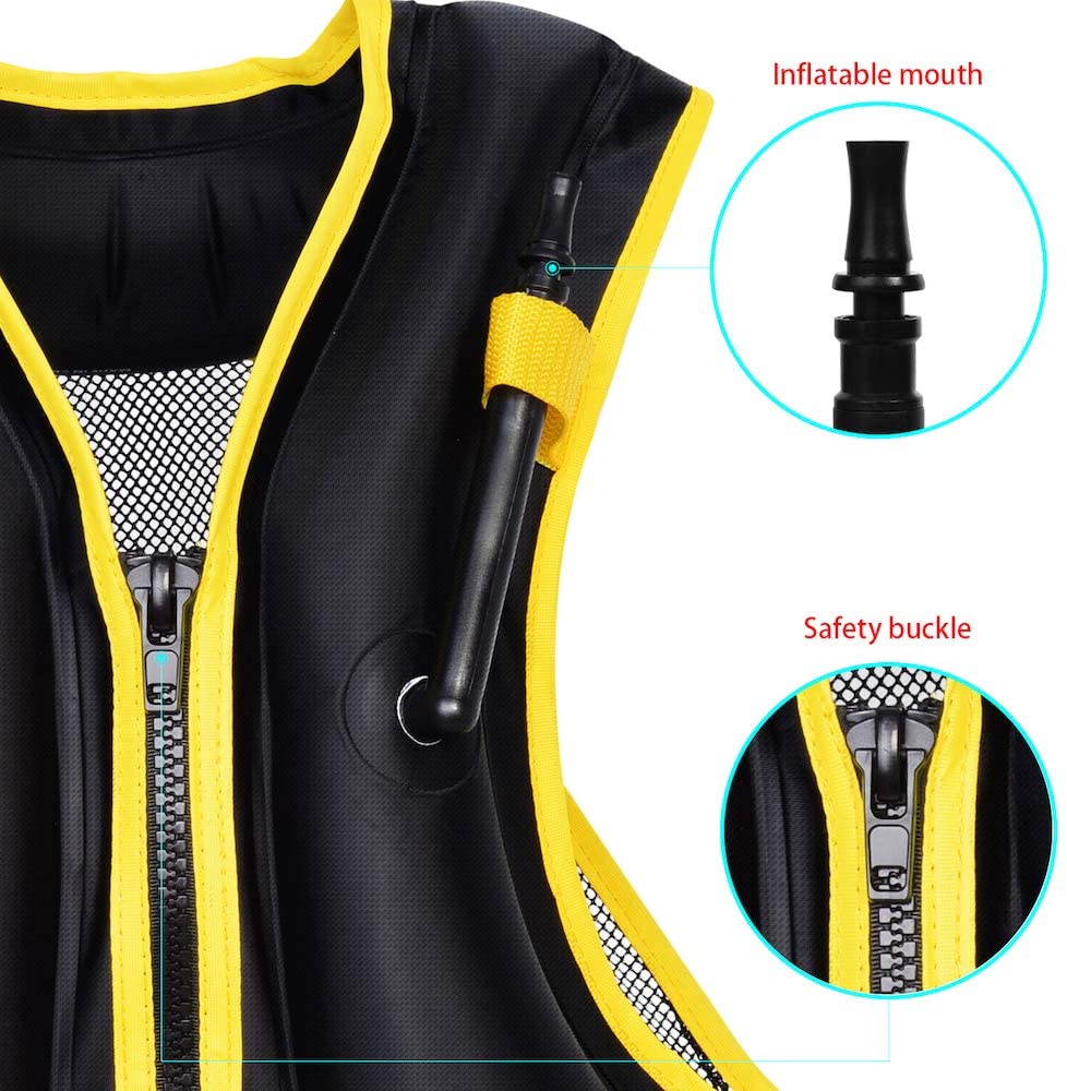 Adult Portable Inflatable Float Vest,Swim Best,Life Jackets, Life Vest,Safe - e4cents