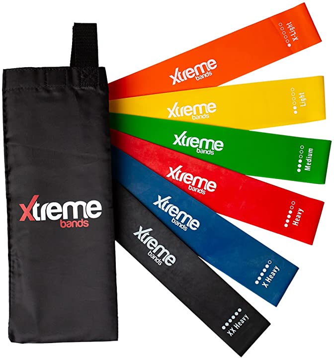 Resistance Loop Bands Set - 6 LEVELS - XTREME BANDS For Exercise, Fitness & Work - e4cents