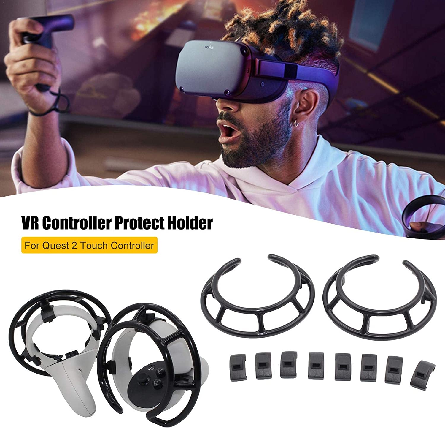 Esimen Touch Grip Case for Oculus Quest or Rift S Controller Frame Accessories - e4cents