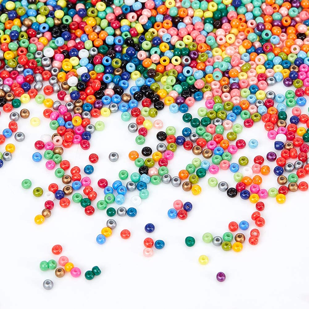 BENECREAT 24 Boxes of About 24000 Pcs 11/0 Multicolor Beading Glass Seed Beads - e4cents
