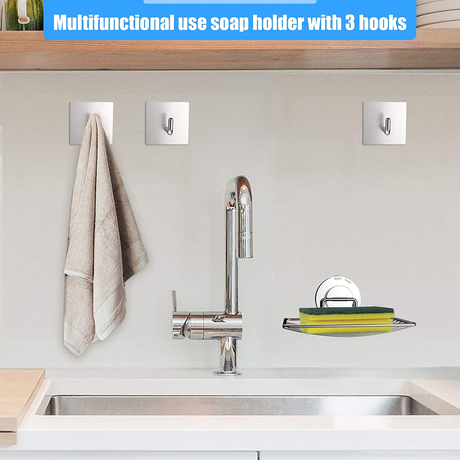 Stainless Steel Wall-mounted with Strong Vacuum Suction Cup Soap Dish Holder. - e4cents