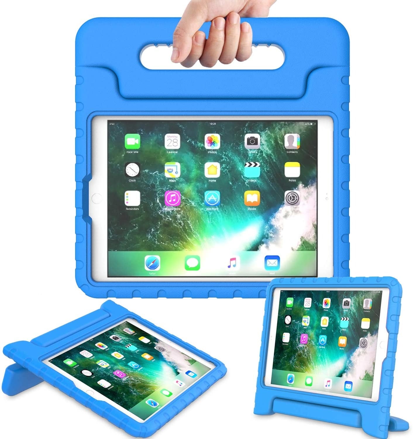 AVAWO Kids Case for New iPad 9.7 2017 & 2018 Release - Light Weight Shock Proof Convertible Handle - e4cents