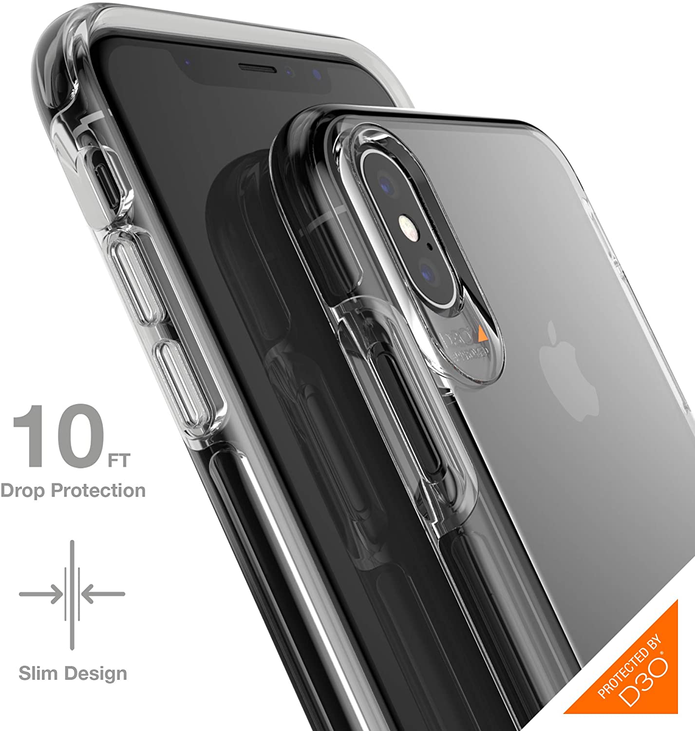 Gear4 Case for iPhone Xs - Clear - e4cents