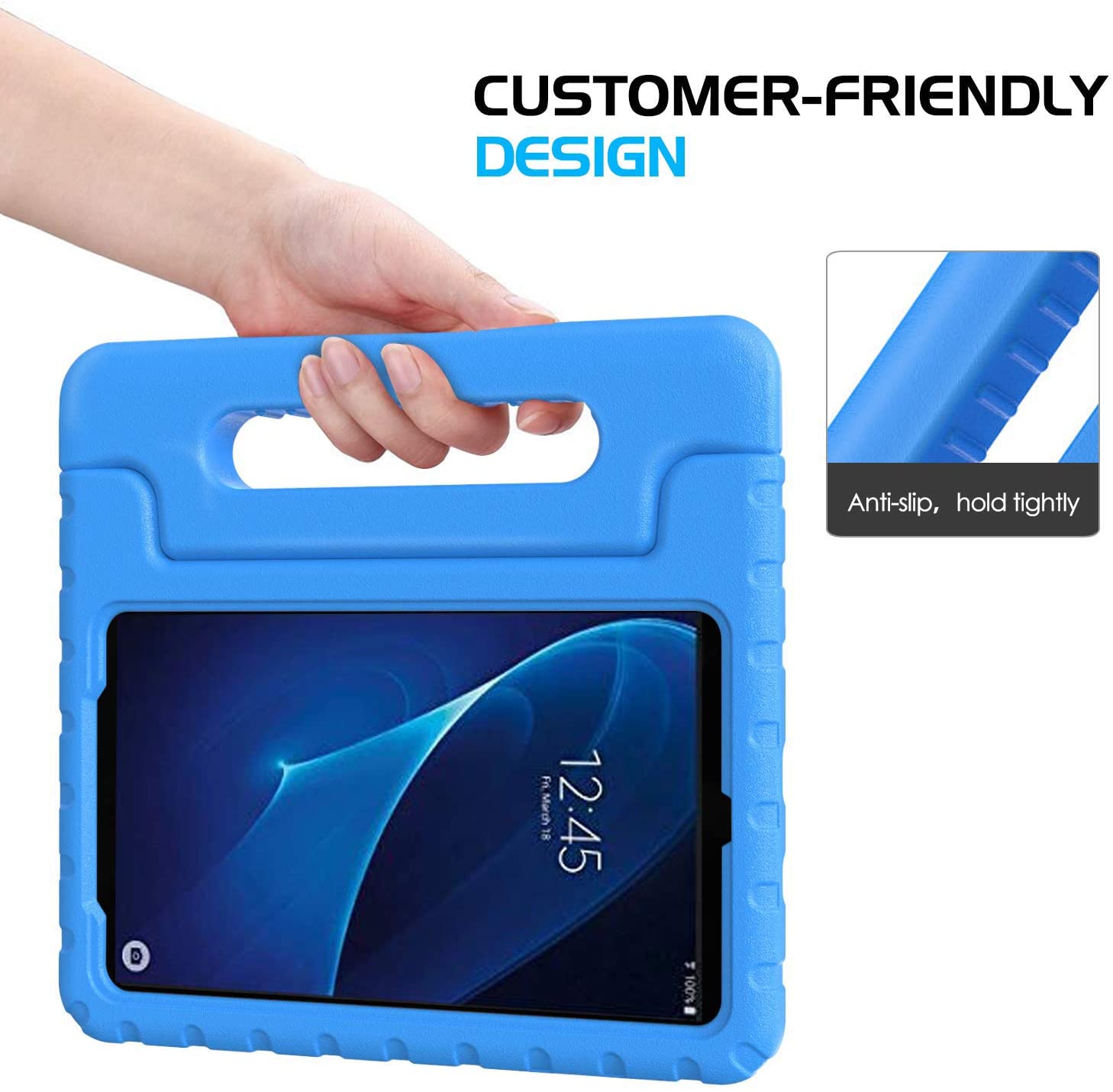 MOKO Tab A 8.0 2017 Kids Case Shockproof Light Weight Protection Handle Stand Kids Case for Samsung Galaxy Tab A - Blue - e4cents