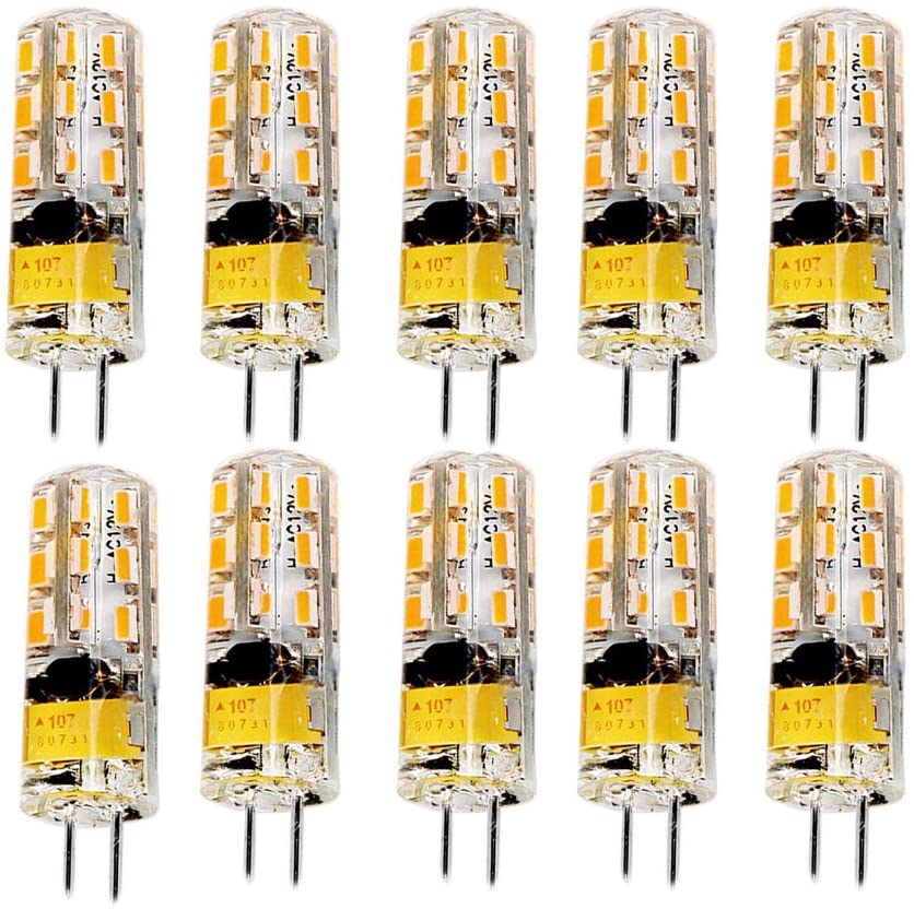 MODOAO 10 Pack G4 2W 3W 24/48 LED Corn Bulb 3014 SMD Corn Light Lamp Cool White. - e4cents